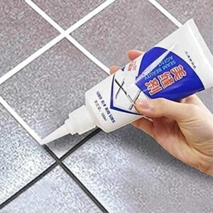 Waterproof Tile Gap Crack Filler Tube Paste, Filling Tile Space, Refresh & Paint Kit for Bathroom Shower Floor Tile Sealer for Ceramic Resin Metal Glass Home, Office, Toilets (Tiles glue)