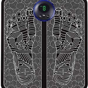 Electric EMS Massage Mat -8 Mode/16 Vibration Automatic Wireless Folding Massager for Foot, Legs, Hand Muscle Stimulator Therapy Mat for Men and Women
