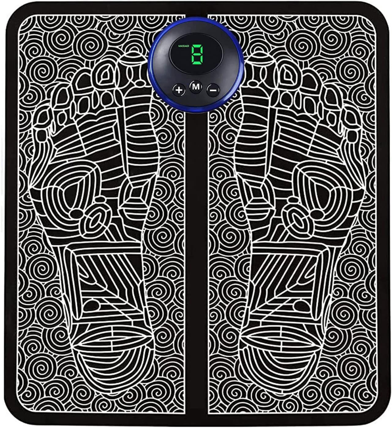 Electric EMS Massage Mat -8 Mode/16 Vibration Automatic Wireless Folding Massager for Foot, Legs, Hand Muscle Stimulator Therapy Mat for Men and Women