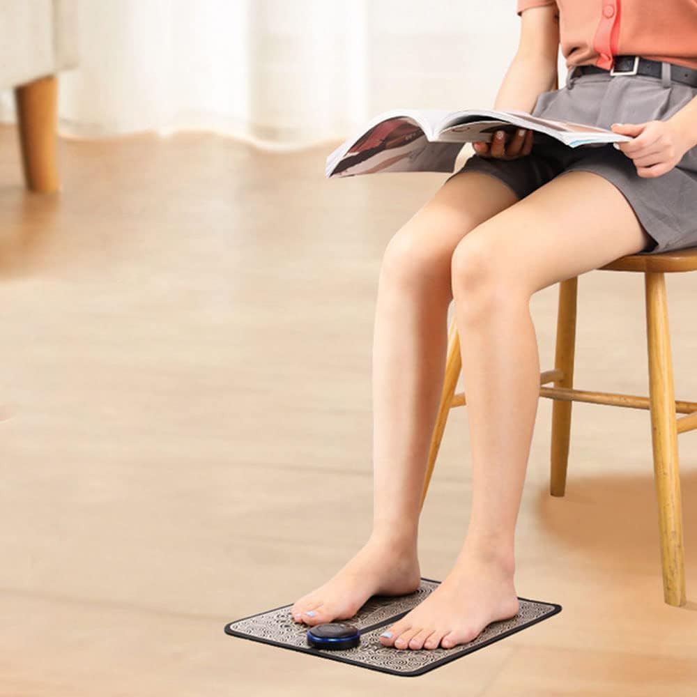 Electric EMS Massage Mat -8 Mode/16 Vibration Automatic Wireless Folding Massager for Foot, Legs, Hand Muscle Stimulator Therapy Mat for Men and Women - Image 7