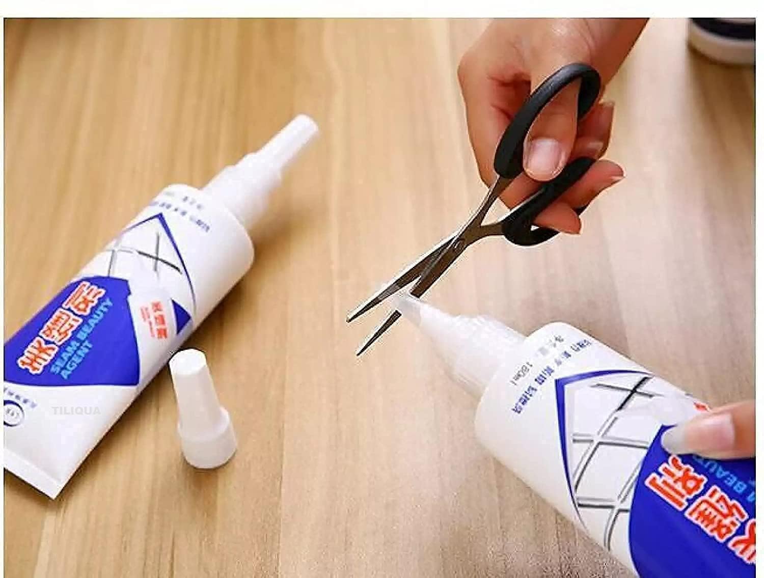 Waterproof Tile Gap Crack Filler Tube Paste, Filling Tile Space, Refresh & Paint Kit for Bathroom Shower Floor Tile Sealer for Ceramic Resin Metal Glass Home, Office, Toilets (Tiles glue) - Image 4