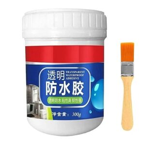 Waterproof Adhesive Glue, 300gm, with Brush, Transparent, for Roof Leakage, Crack Seal, Water Leakage Solution, Waterproofing for Pipe, Wall, Tiles